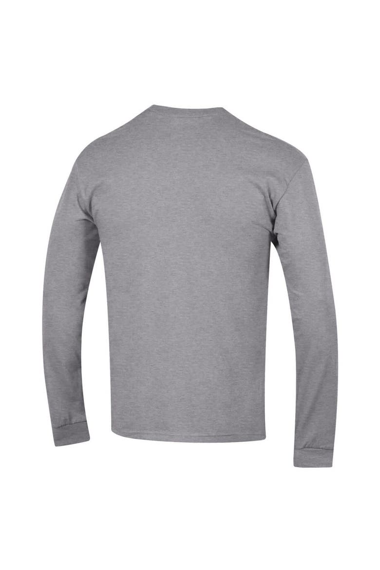 Men's Champion  Heather Gray Washington Huskies Arch Over Logo Long Sleeve T-Shirt, Alternate, color, Heather Gray