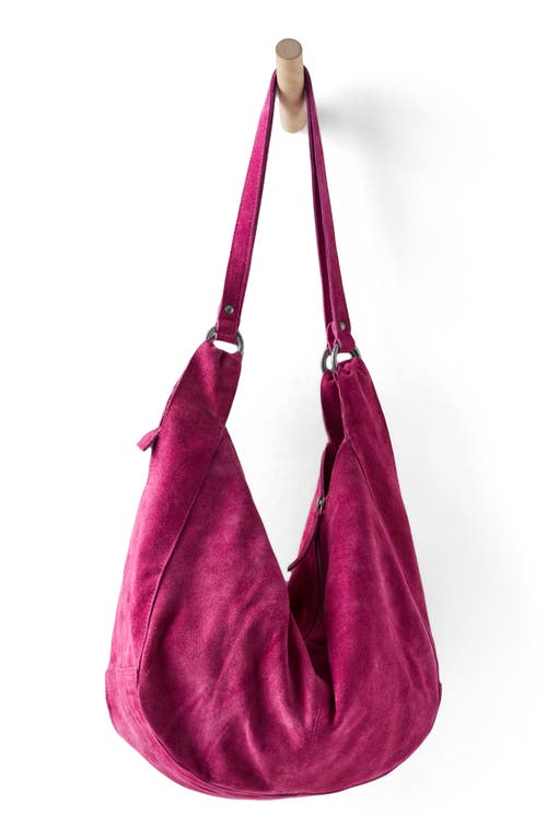 Free People We The Free Roma Suede Tote Bag In Fuchsia