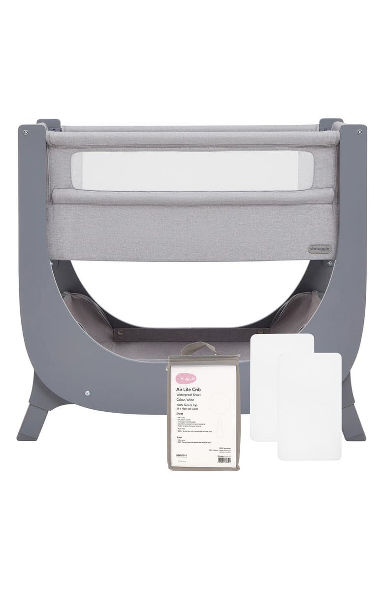 SHNUGGLE Air Lite Infant Crib, Main, color, Dove Grey