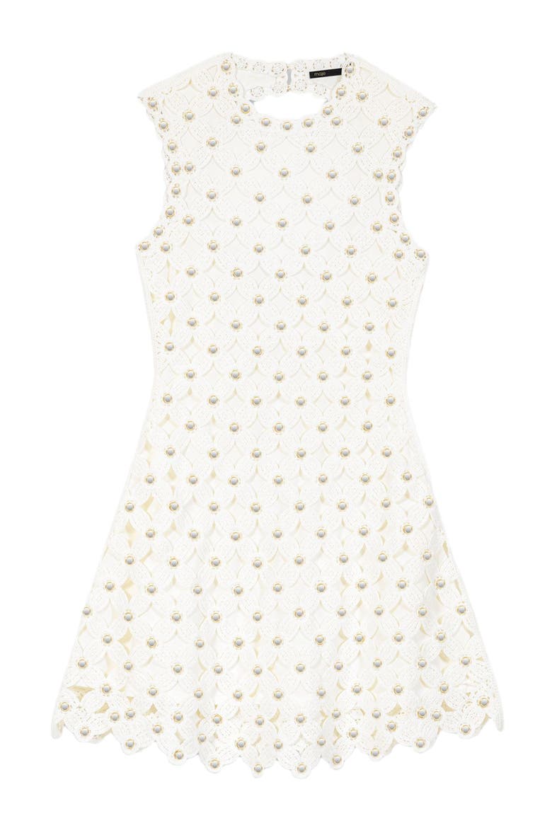 Mirrored crochet dress, Alternate, color, White