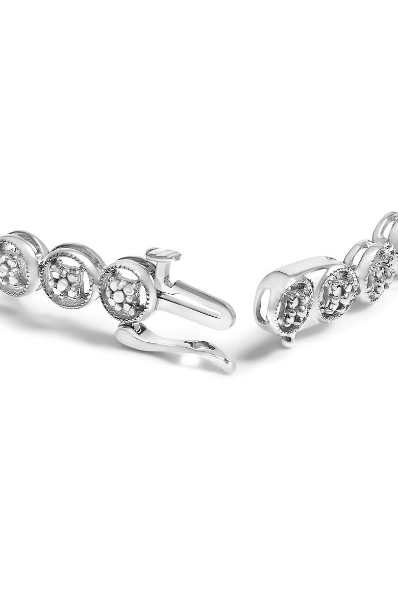 Haus of Brilliance Silver 1/4 Cttw Diamond Open Circle Wheel Link Tennis Bracelet, Alternate, color, Silver