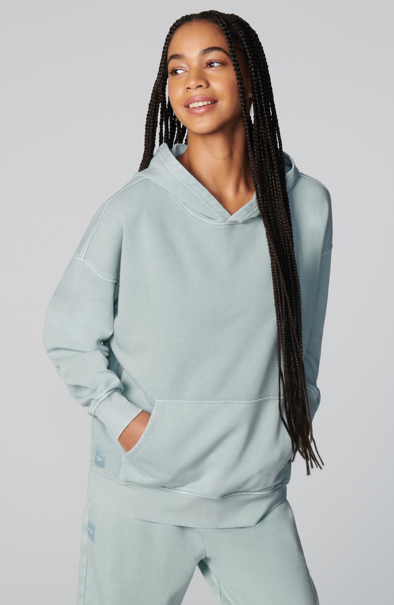 Florence by Mills Oversize Mineral Washed French Terry Hoodie, Alternate, color, Wshd Cameo Blue