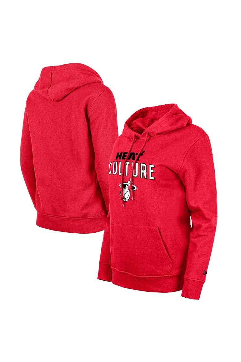 Women's New Era Red Miami Heat 2023/24 City Edition Pullover Hoodie, Alternate, color, Red