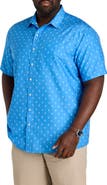 Harbor Bay by DXL Big & Tall Microfiber Sailboat Print Sport Shirt