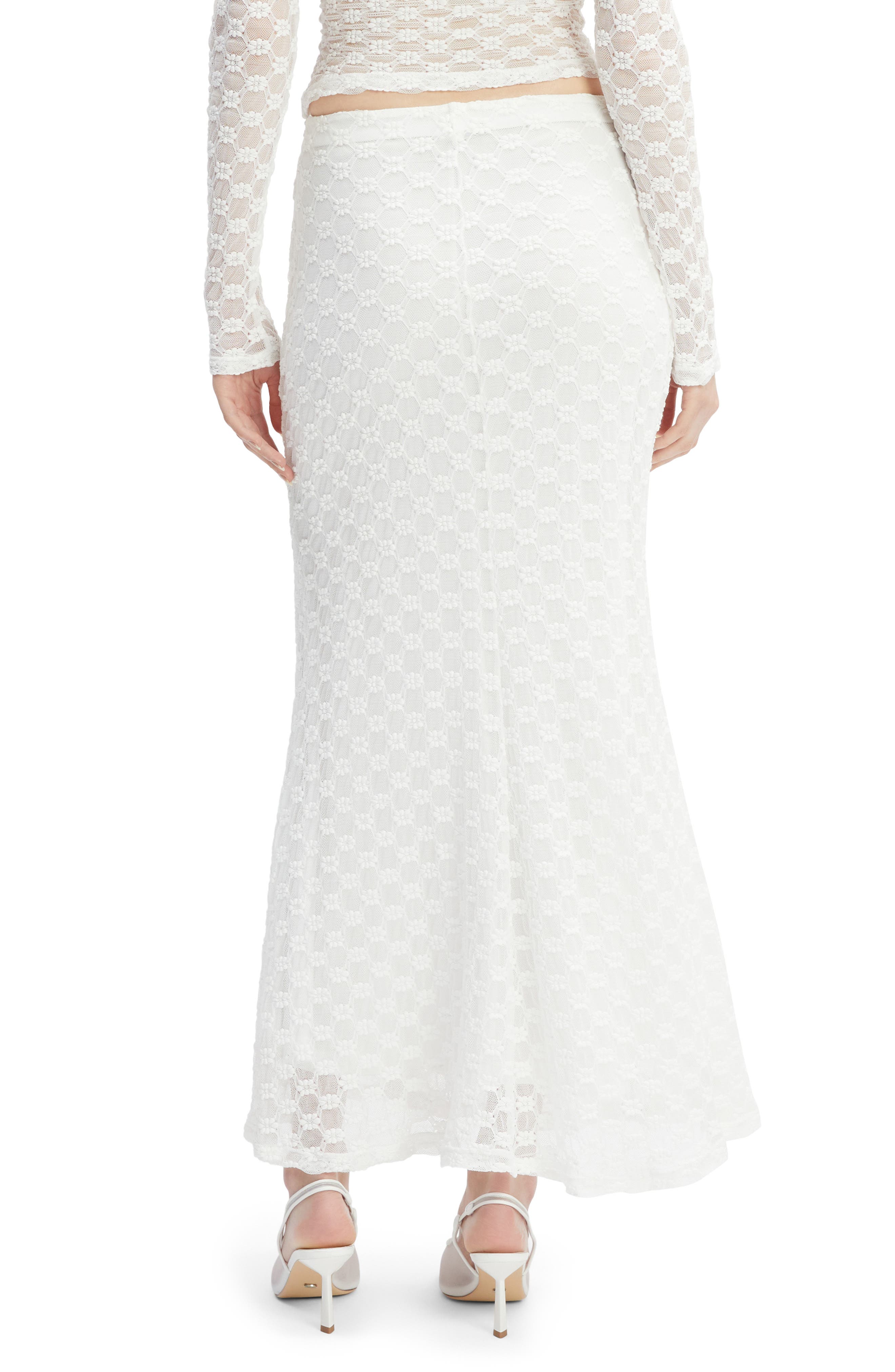 Adoni Floral Lace Maxi Skirt - image 4