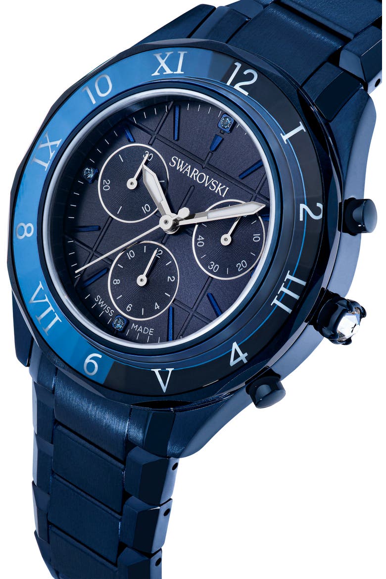 Dextera Chronograph Bracelet Watch, 40mm, Alternate, color, BLUE