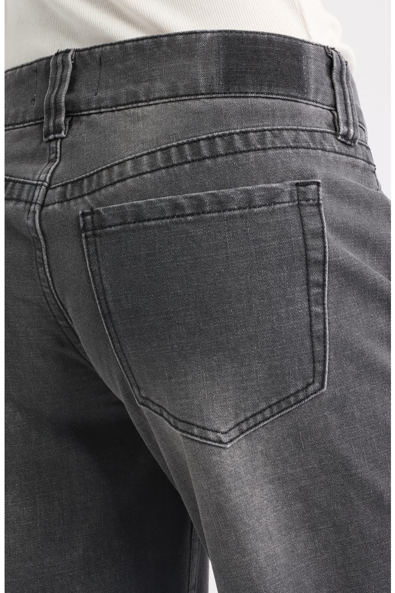 Forward Seam Low Rise Relaxed Straight Jeans, Alternate, color, BLACK WASH