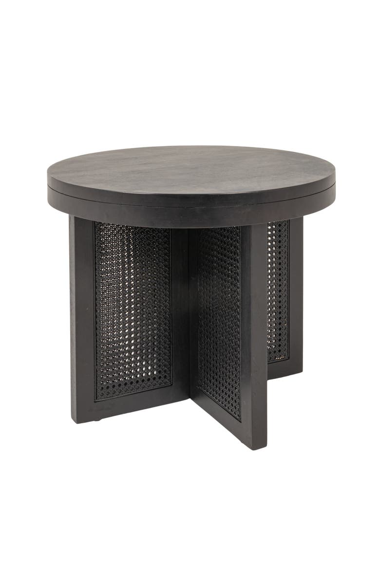 Olive Grove Round Side Table, Main, color, Black