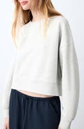 MANGO TEEN Crop Cotton Blend Sweatshirt