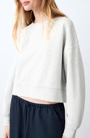 MANGO TEEN Crop Cotton Blend Sweatshirt