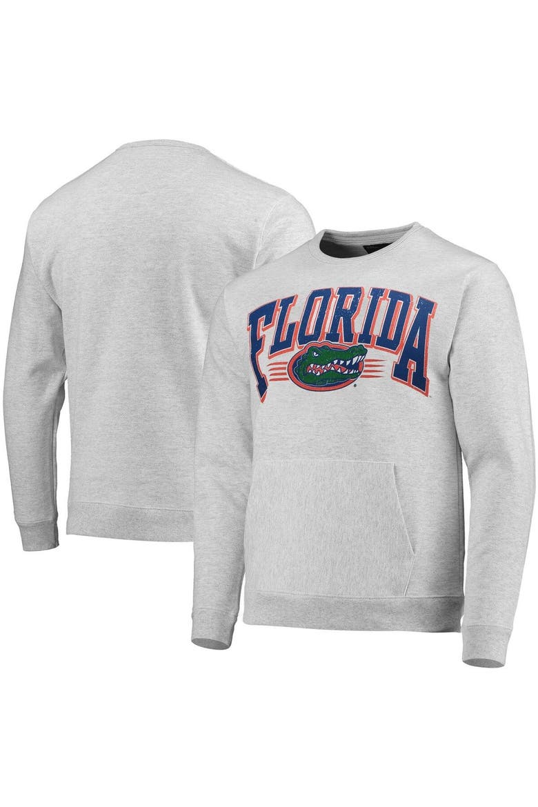 Men's League Collegiate Wear Heathered Gray Florida Gators Upperclassman Pocket Pullover Sweatshirt, Main, color, Heather Gray