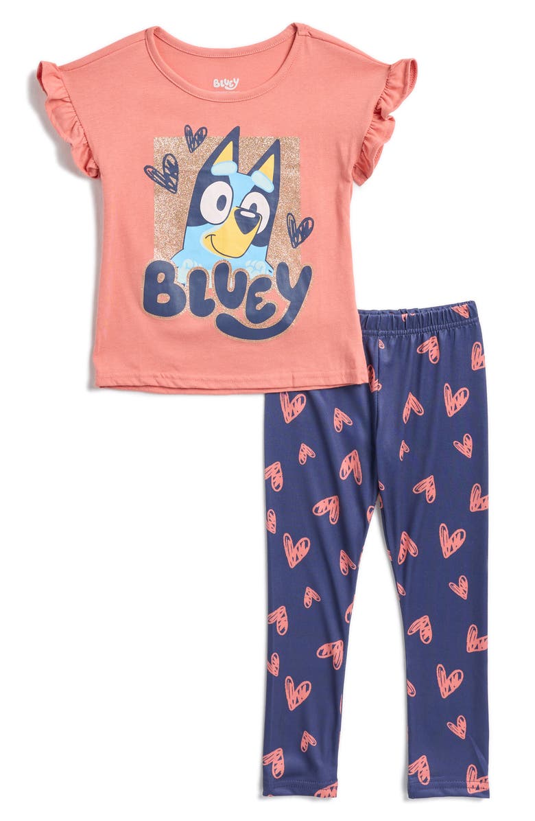 Happy Threads Kids' Bluey T-Shirt & Leggings Set, Main, color,