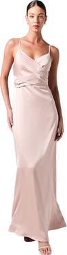 Coast Wrap Waist Satin Cami Bridesmaids Dress