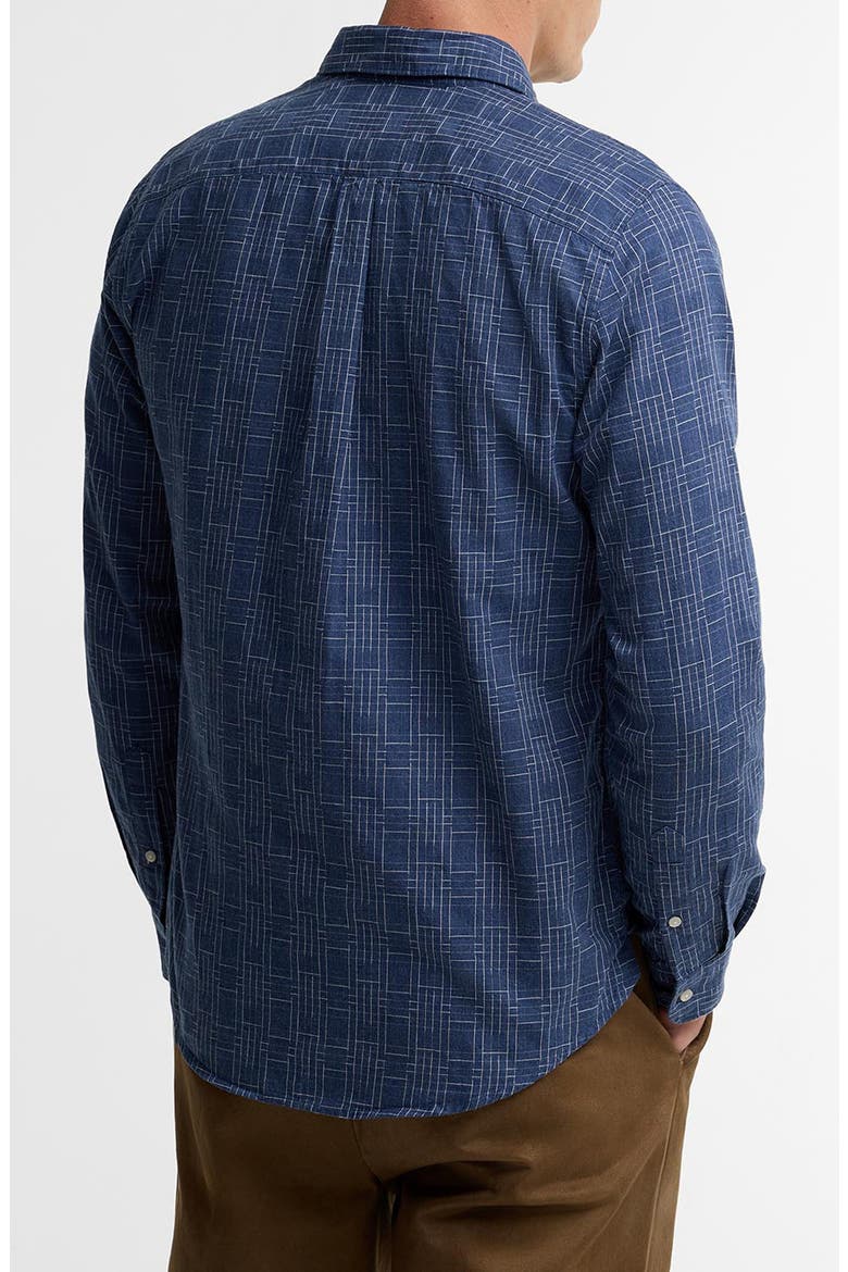 Lantern Tailored Checked Button-Down Shirt, Alternate, color, NAVY