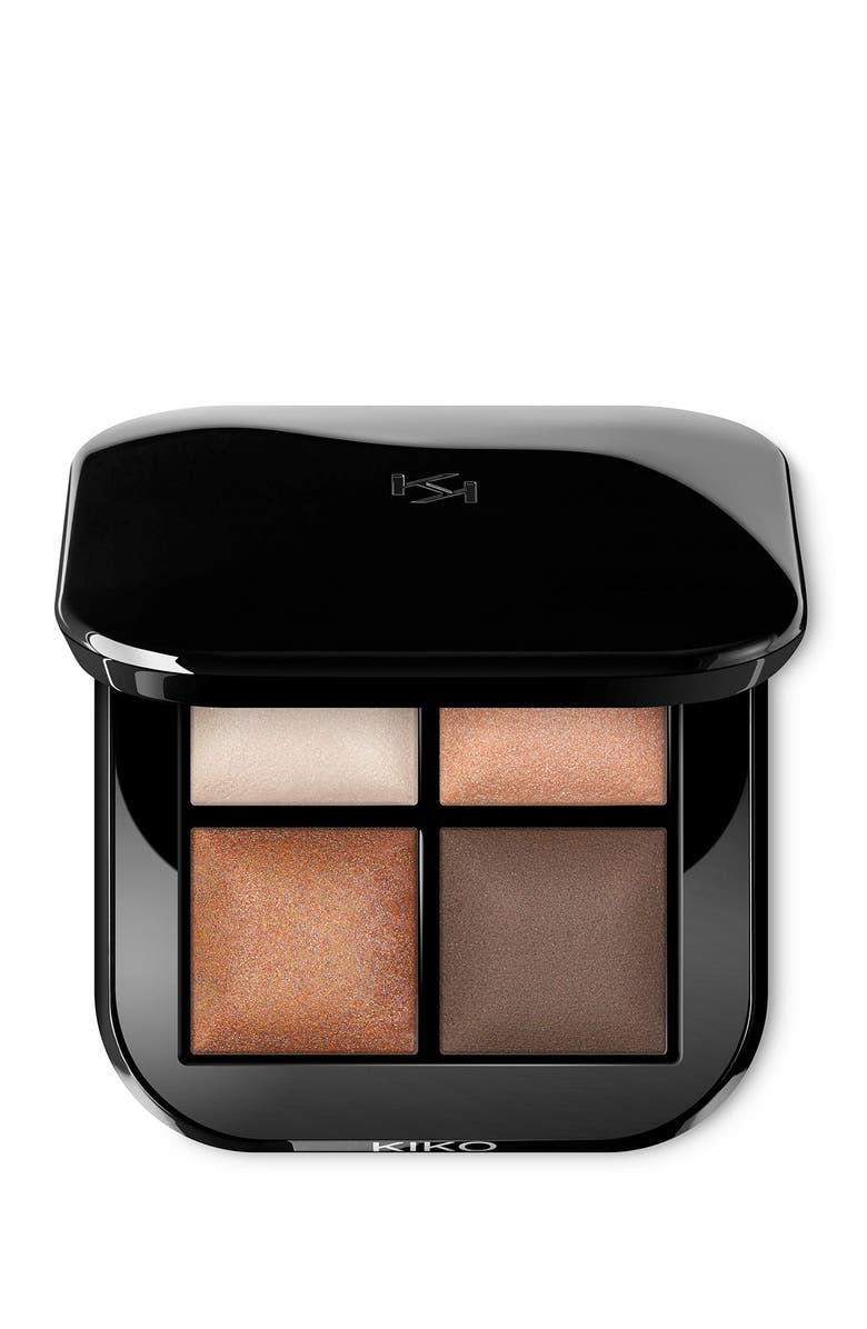 KIKO MILANO Bright Quartet Baked Eyeshadow Palette - 01 Warm Natural Tones, Main, color, 