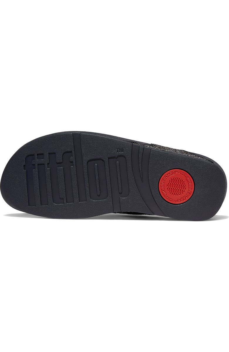 FitFlop Lulu Glitter Post Toe Wedge Sandal, Alternate, color, Midnight Navy Mix