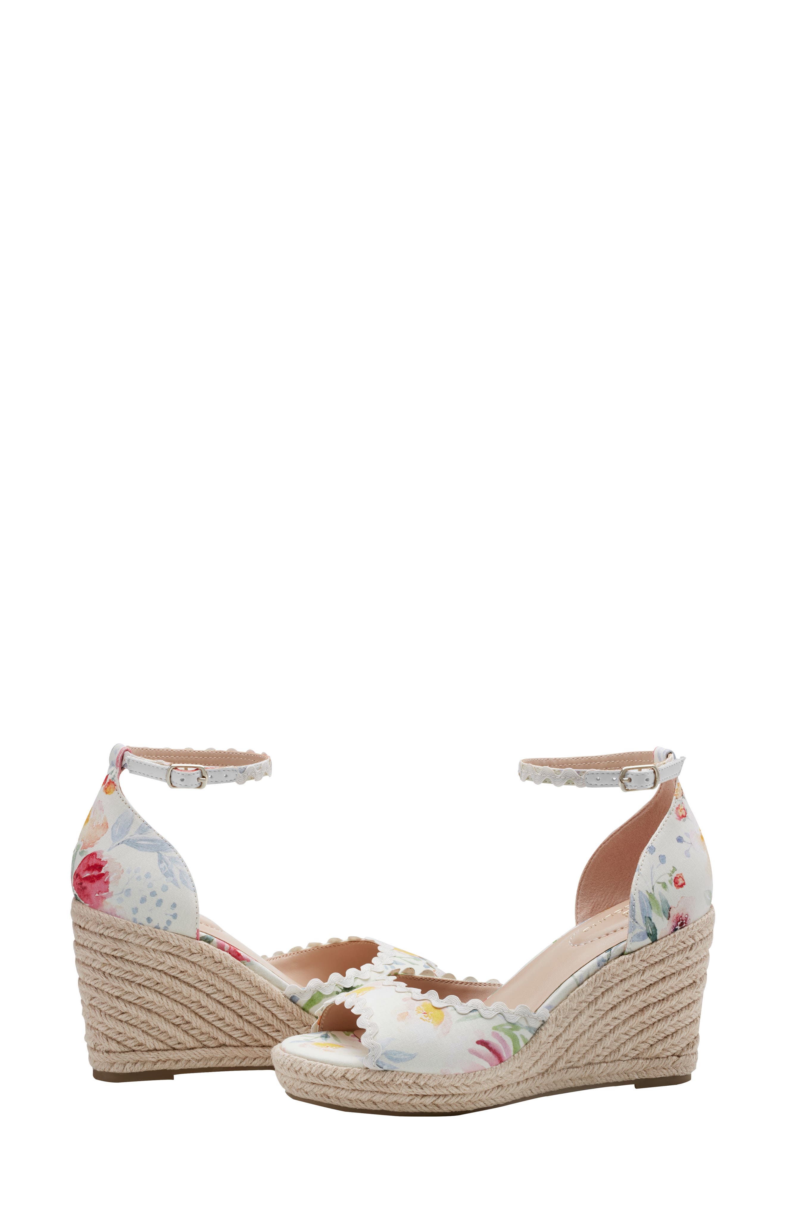 Bandolino Floral Espadrille Wedge Sandal, Alternate, color, 