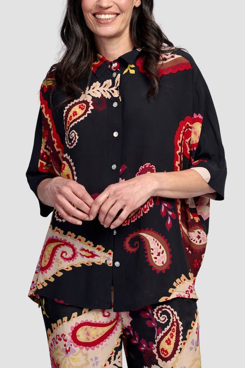 ALEMBIKA ALEMBIKA FIESTA MIXED PRINT BUTTON-UP SHIRT