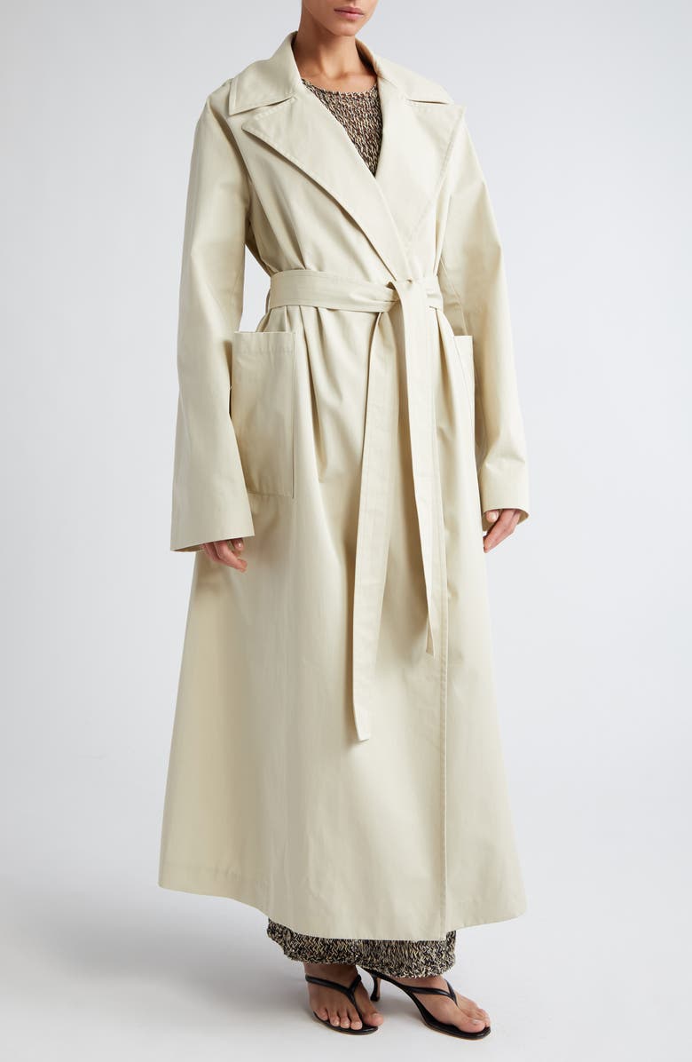 Róhe Water Repellent Cotton Trench Coat, Alternate, color, 