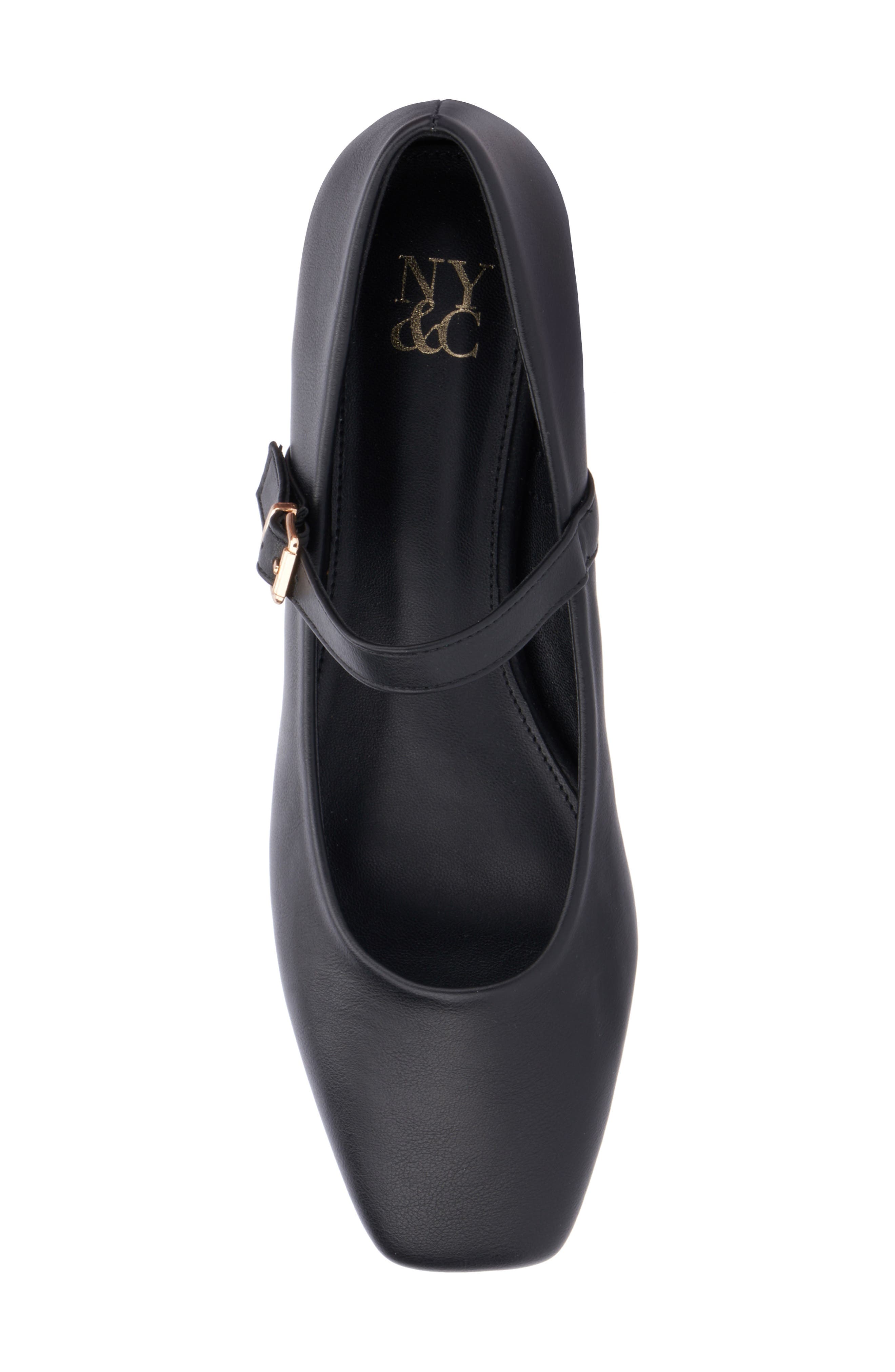 NEW YORK AND COMPANY Page Mary Jane Ballet Flat, Alternate, color, Black