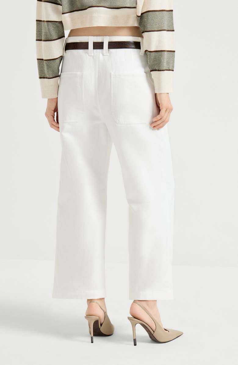 Brunello Cucinelli Chino Crop trousers, Alternate, color, White