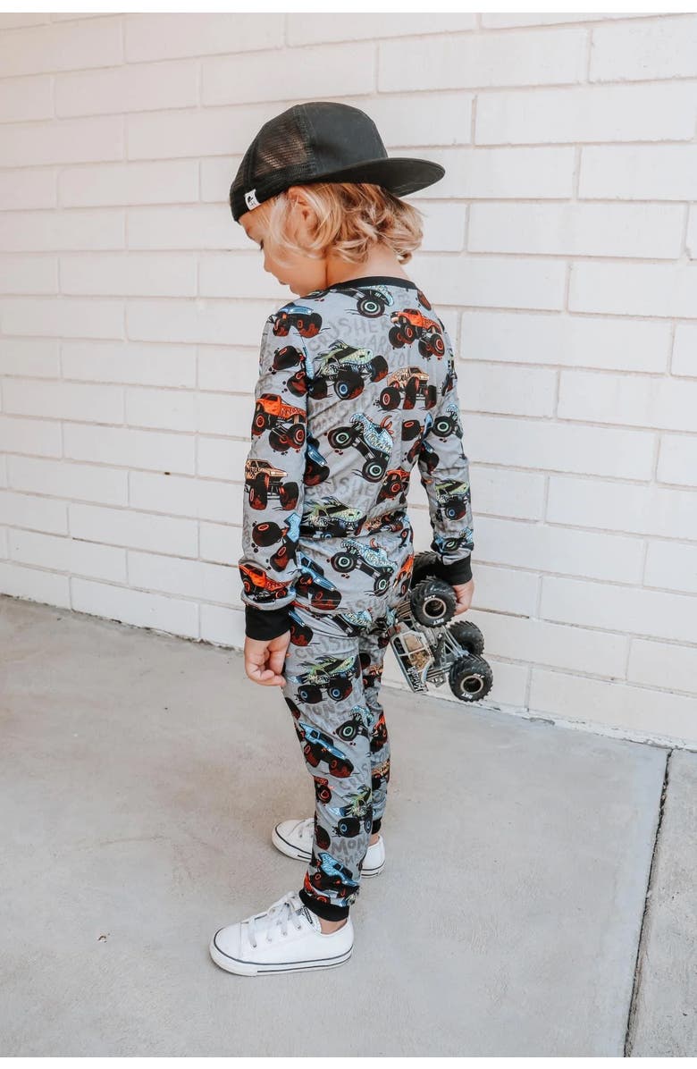 Fletch Monster Jammies 2 Piece Pajama Set, Alternate, color, Gray