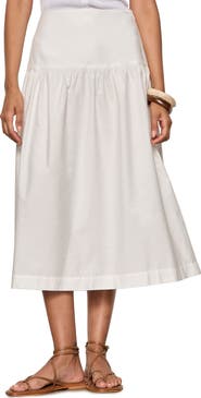 Sanctuary Matter of Time Cotton Poplin Midi Skirt