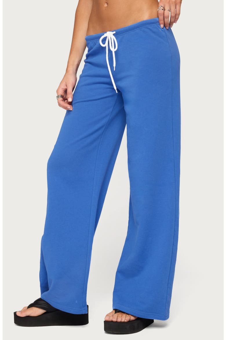 Callista Wide Leg Sweatpants, Alternate, color, BLUE
