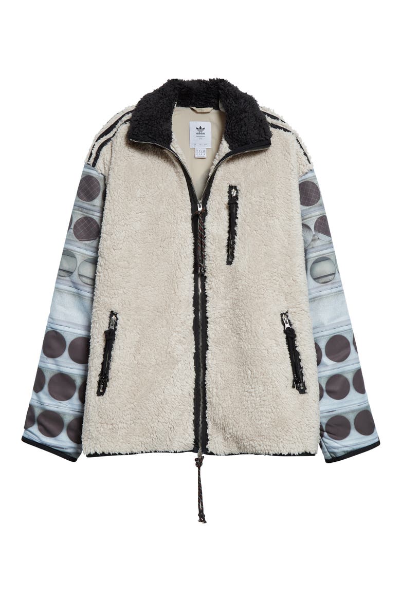 x Song for the Mute Recycled Polyester Fleece Jacket, Alternate, color, BEIGE/ BLACK MULTI