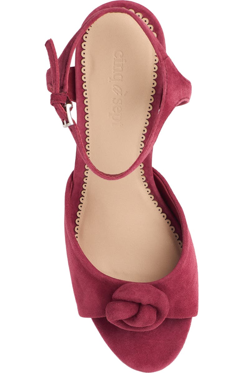 Cinq à Sept Arianna Suede Platform Sandal, Alternate, color, Berrywine