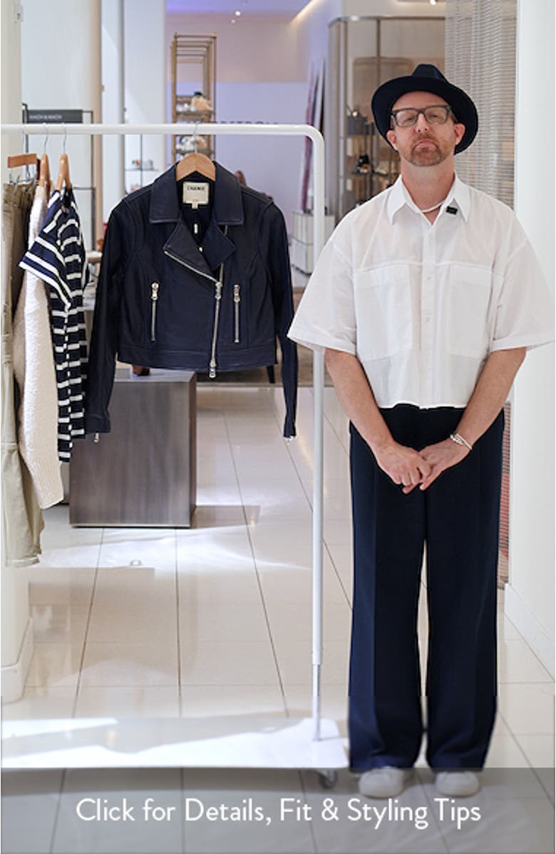 Onna Crop Leather Biker Jacket, sales video thumbnail