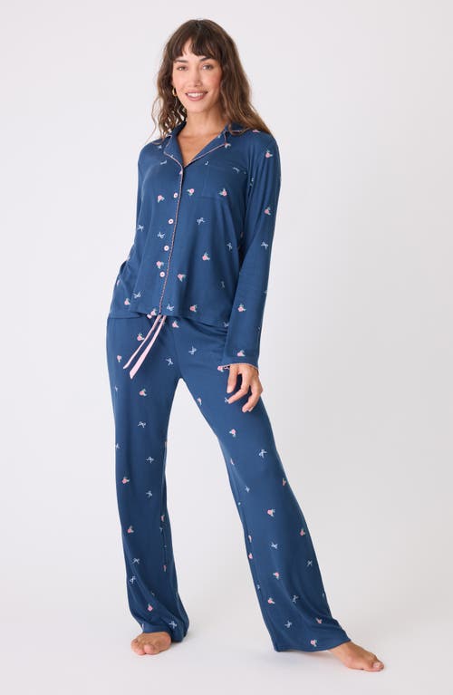 Pj Salvage English Rose Pajamas In Navy