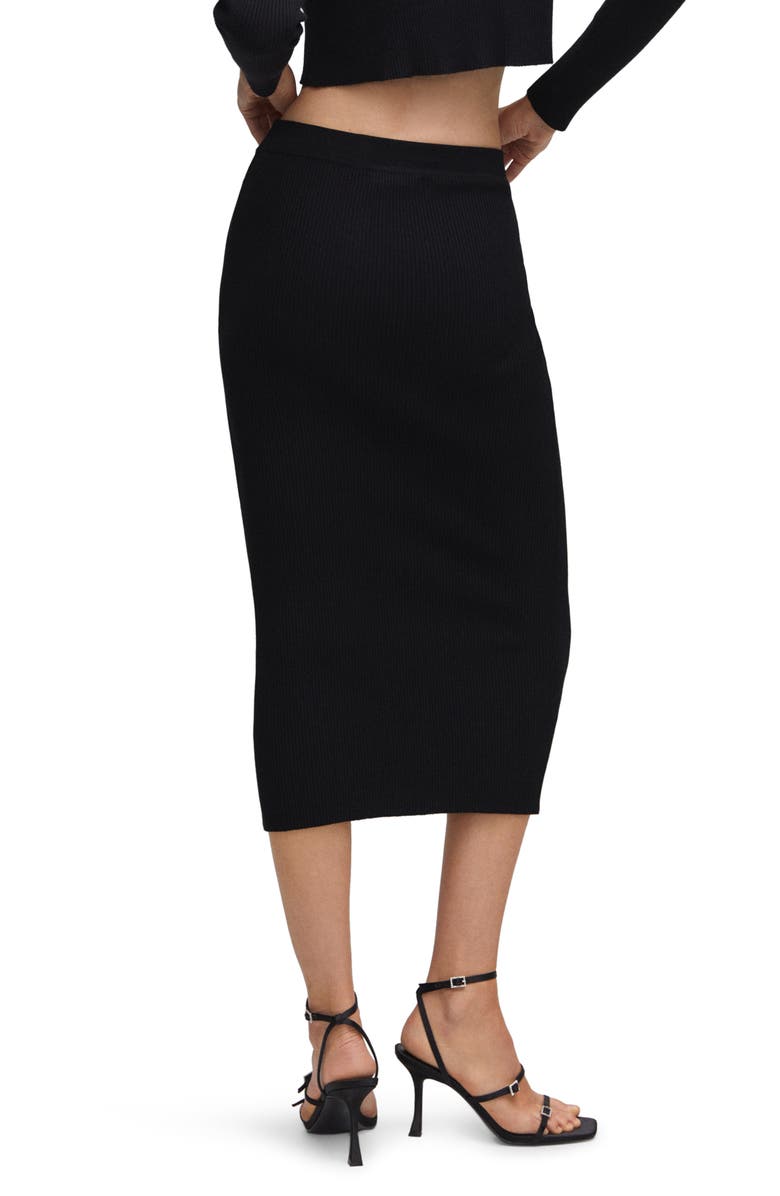 MANGO Rib Midi Sweater Skirt, Alternate, color,