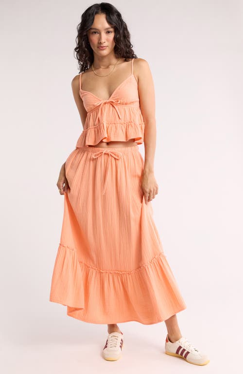 Abound Front Tie Gauze Cami In Orange