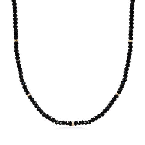 Black Spinel Bead Necklace