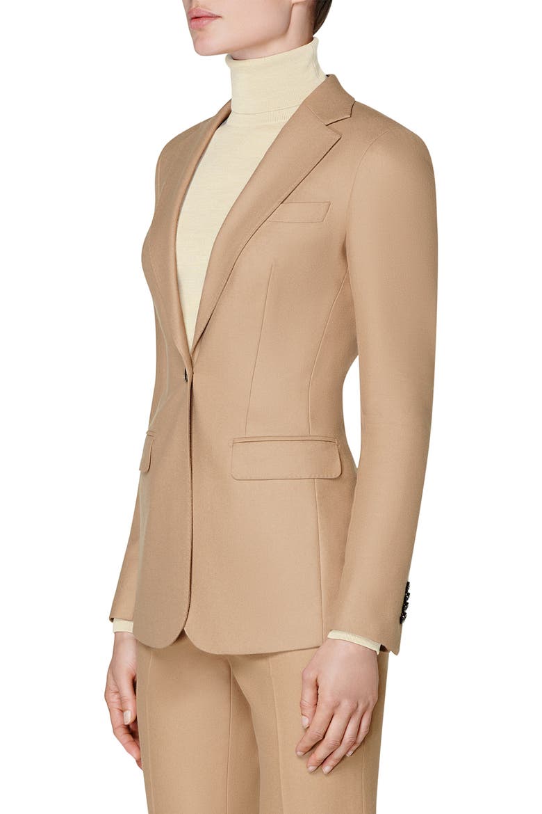 Cameron Single Breasted Wool Blazer, Alternate, color, CAMEL