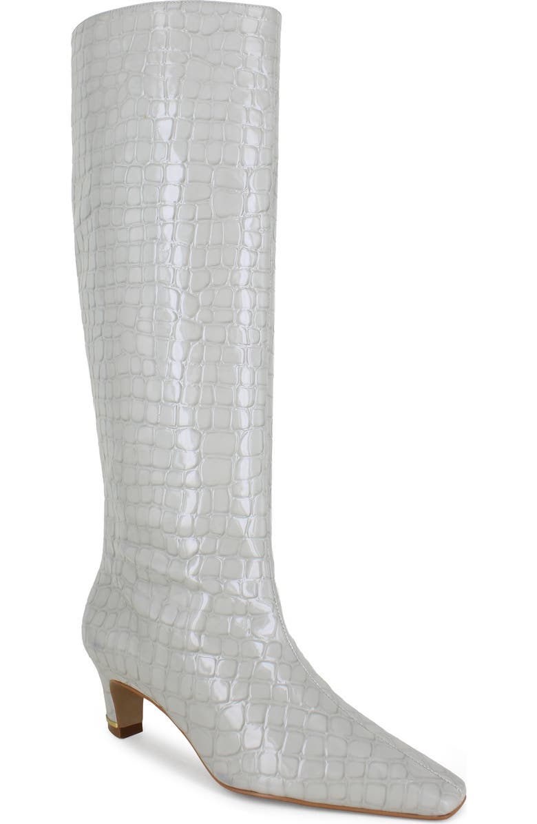 Kenneth Cole Rubia Pointed Toe Boot, Main, color, Light Grey Croco
