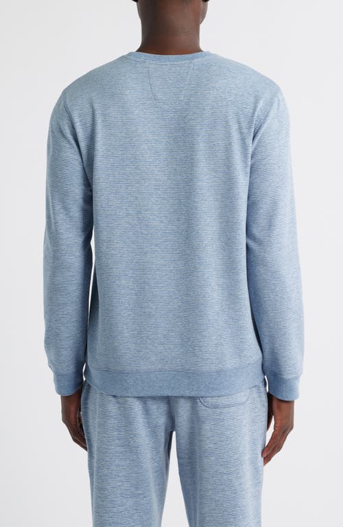 Daniel Buchler Pinstripe Long Sleeve Pajama T-shirt In Blue