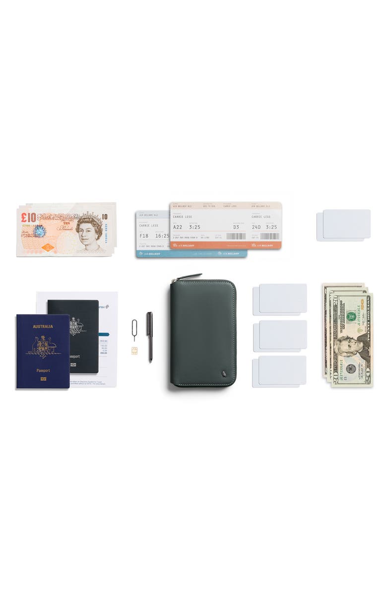 Bellroy Leather RFID Travel Folio, Alternate, color, Everglade
