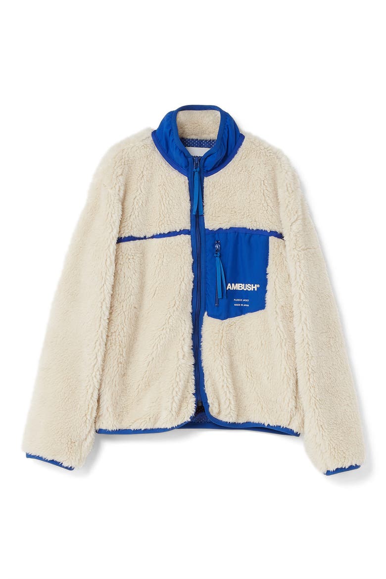 Faux Shearling Jacket, Main, color, OFF WHITE