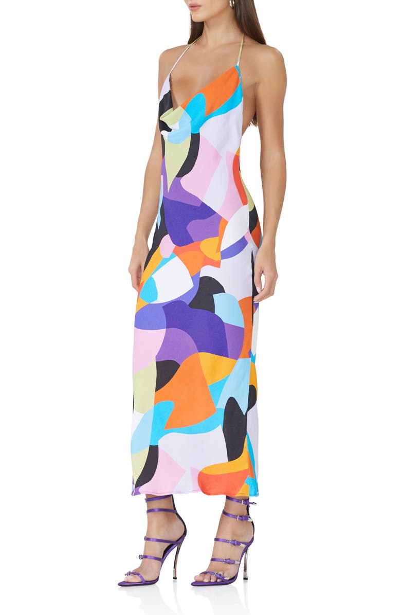 AFRM Rowland Print Halter Maxi Dress, Alternate, color,