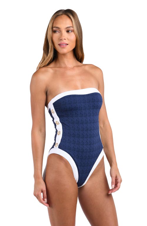 L Agence L'agence Tory Colorblock One-piece Swimsuit In Marine