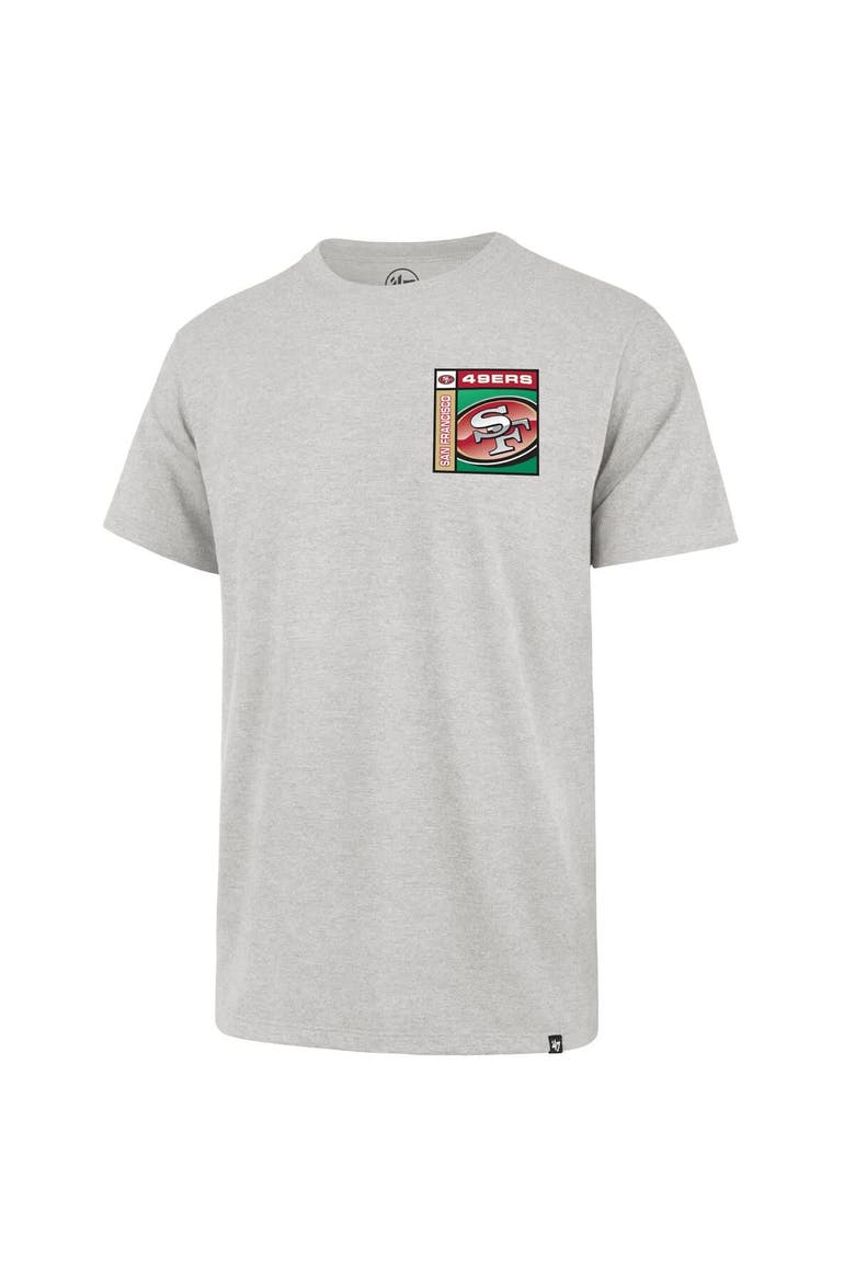 Men's '47  Gray San Francisco 49ers Chrome Plate Franklin T-Shirt, Alternate, color, Gray