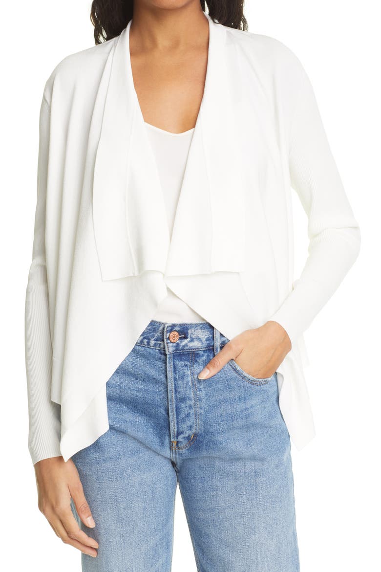 Skyllar Waterfall Open Cardigan, Main, color, WHITE