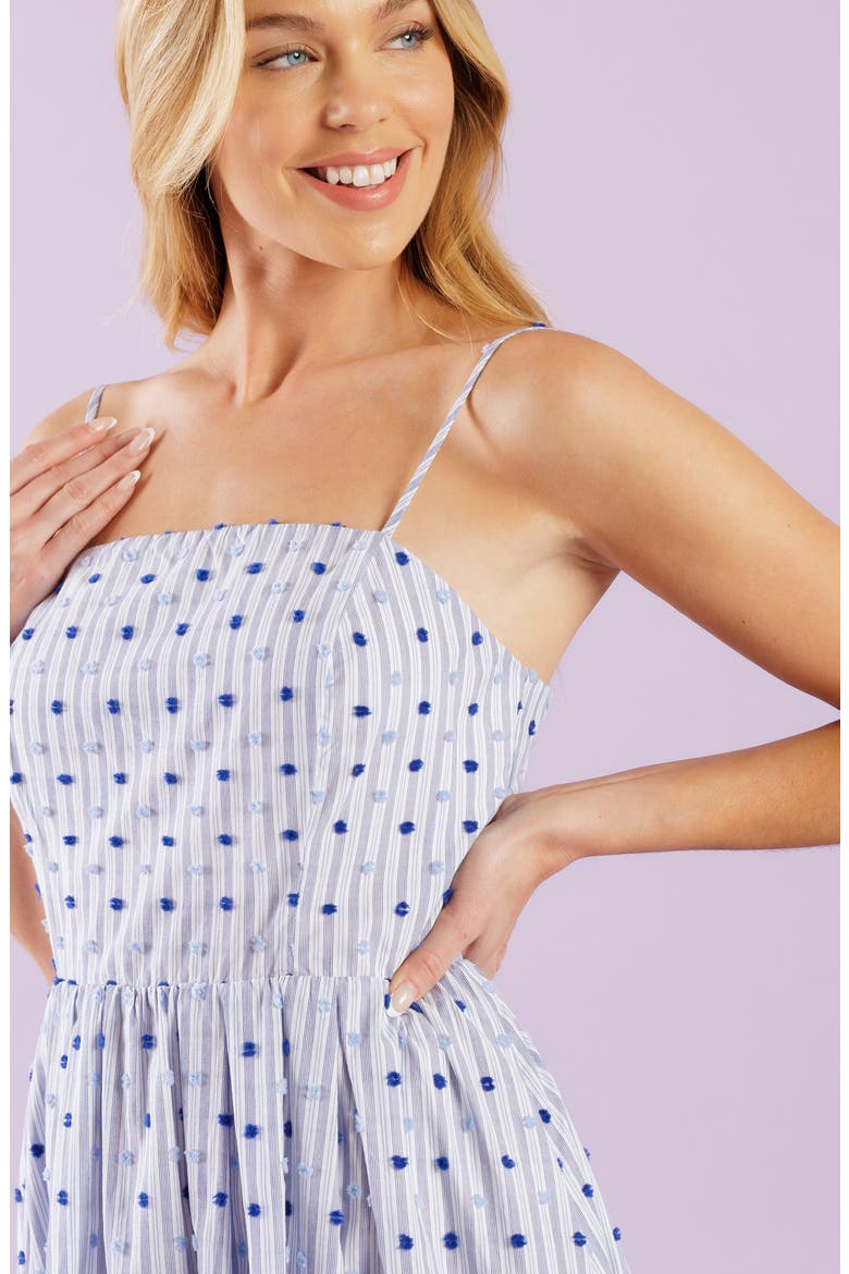 Textured Dot Midi Dress, Alternate, color, BLUE