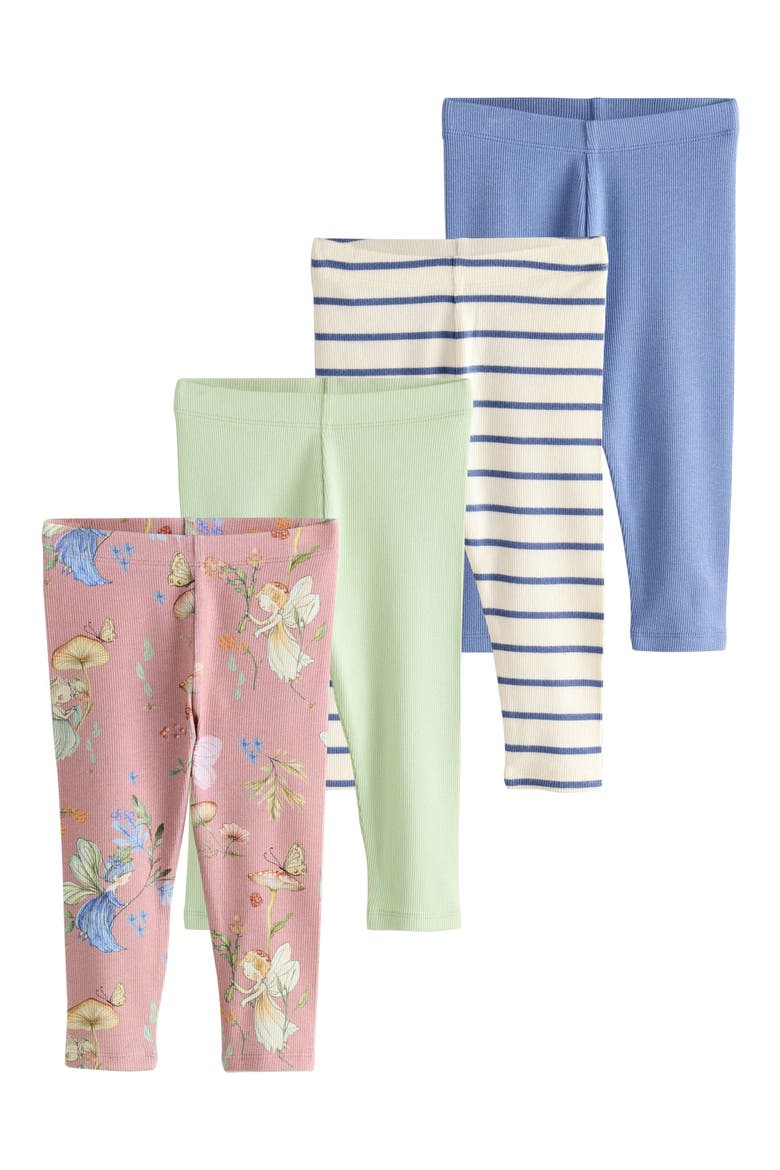 Kids' Assorted Fairy 4-Pack Rib Leggings, Main, color, MULTI