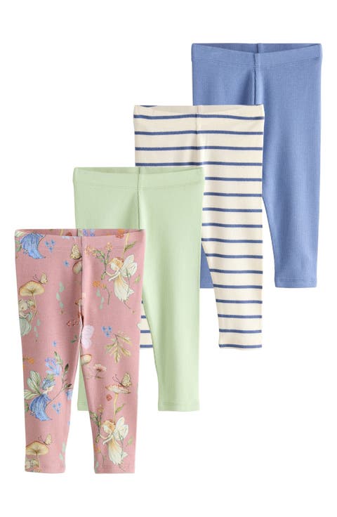 Kids' Assorted Fairy 4-Pack Rib Leggings (Baby & Little Kid)