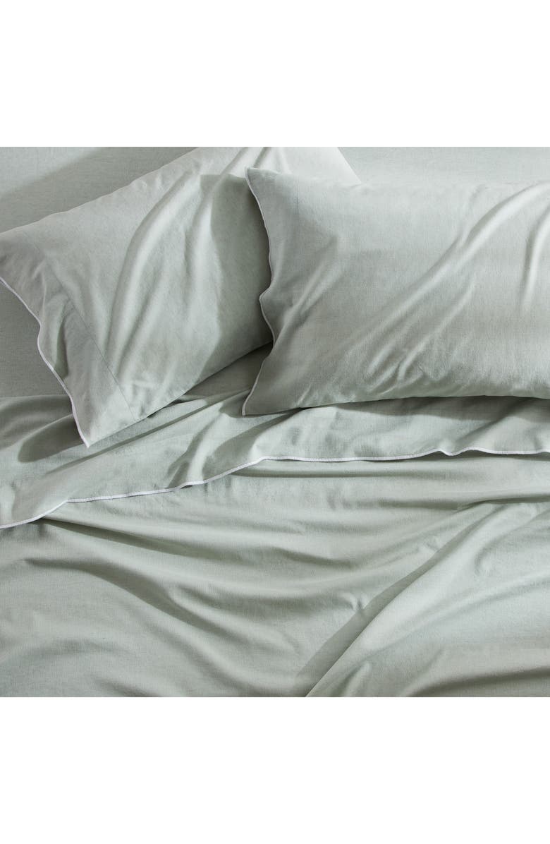DKNY Pure Washed Linen & Cotton Sheet Set, Alternate, color, Sage