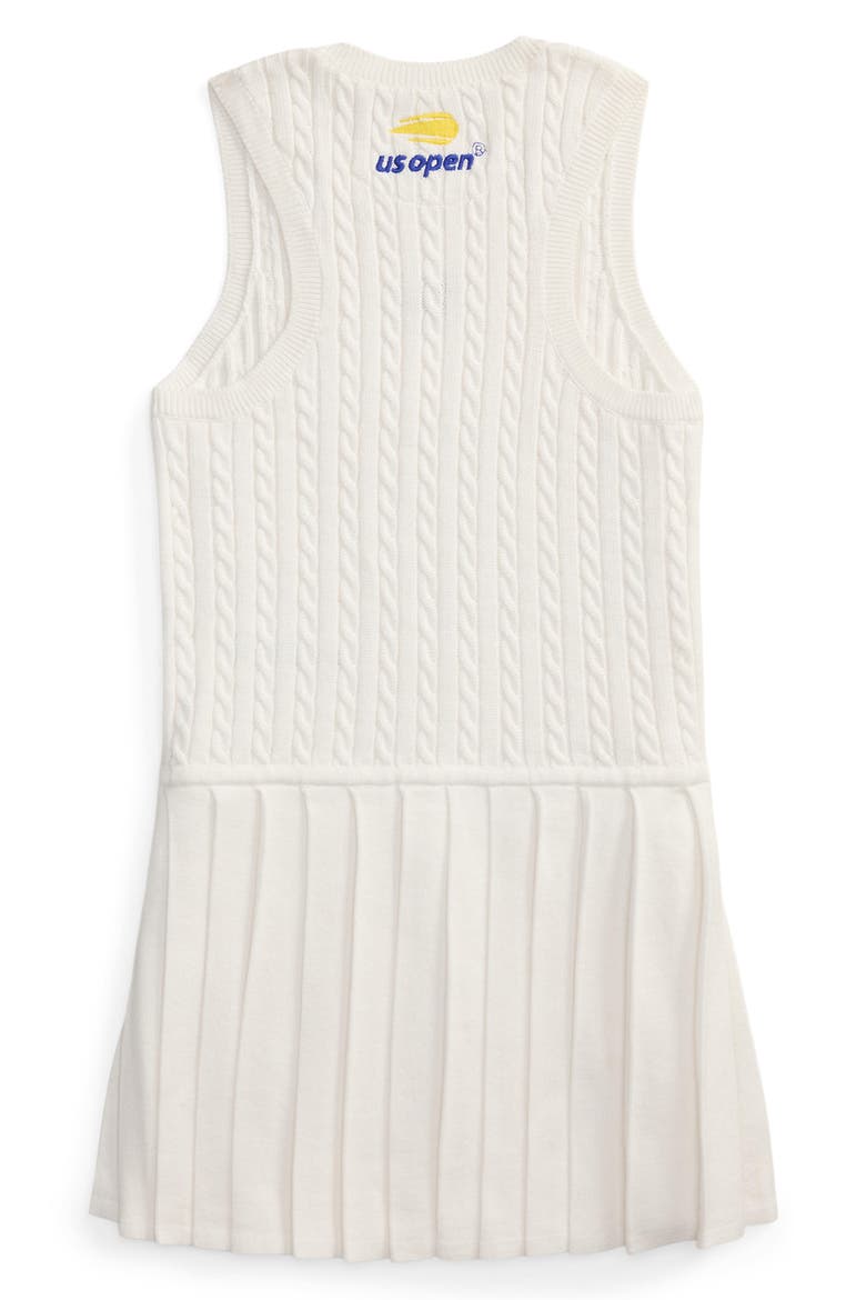Kids' Cable Sleeveless Sweater Dress, Alternate, color, CERAMIC WHITE