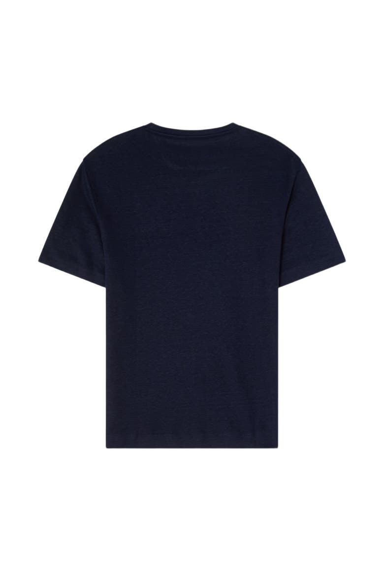 Davis Pique Linen Tee, Alternate, color, Navy